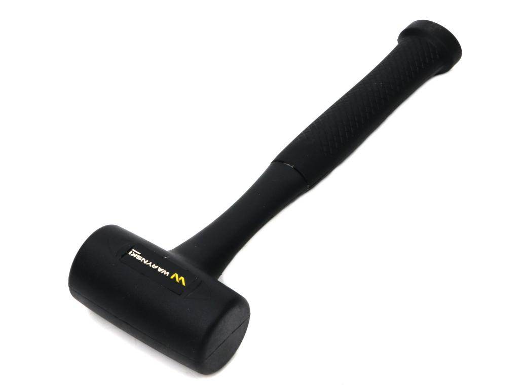 Młotek gumowy czarny bezodrzutowy 680 g trzonek z włókna szklanego waryński