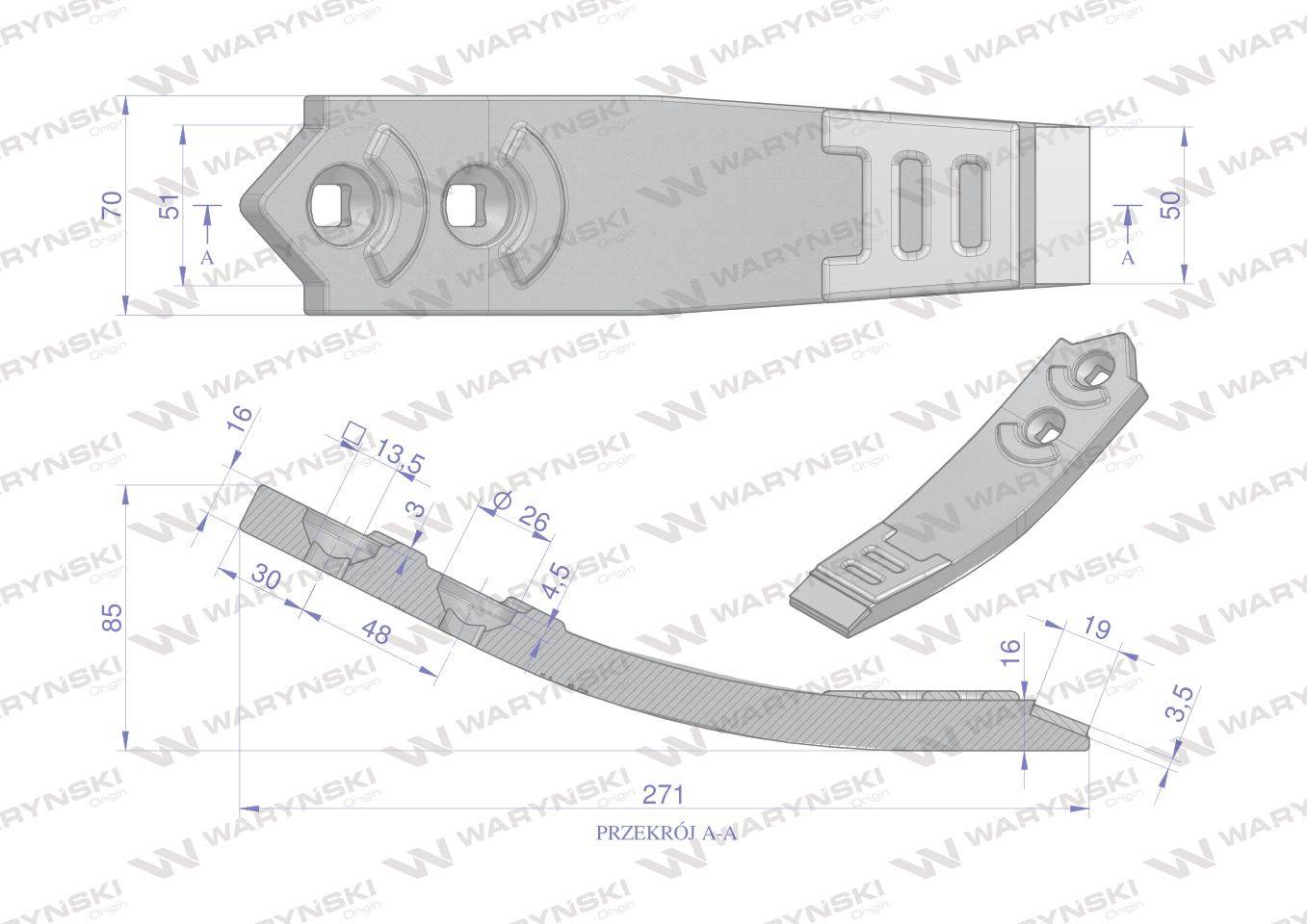 Dziób redlicy zęba cx unia cross au/2065 waryński maxx 11211420651 Dziób redlicy zęba cx unia cross au/2065 waryński maxx 11211420651 - obrazek 3