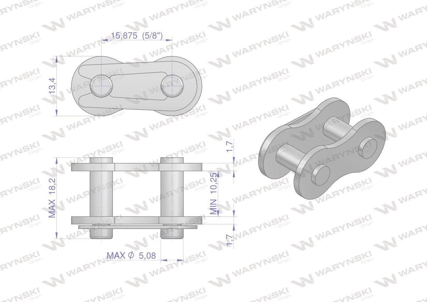 Zamek łańcucha 10bf20 claas 670251 670251.0 0006702510 waryński 5szt Zamek łańcucha 10bf20 claas 670251 670251.0 0006702510 waryński 5szt - obrazek 2