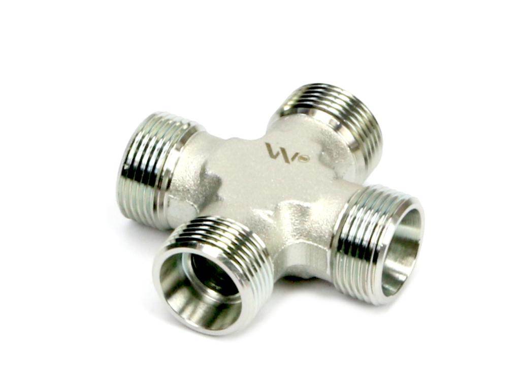 Czwórnik hydrauliczny metryczny bbbb m26x1.5 18l waryński Czwórnik hydrauliczny metryczny bbbb m26x1.5 18l waryński - obrazek 2