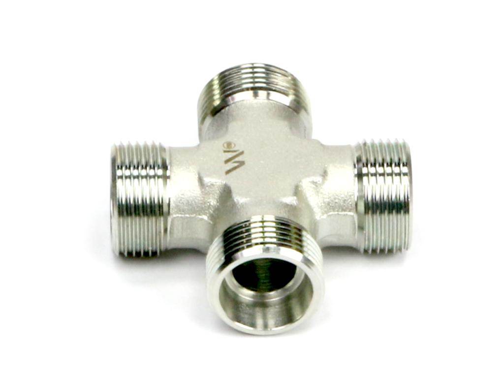 Czwórnik hydrauliczny metryczny bbbb m26x1.5 18l waryński Czwórnik hydrauliczny metryczny bbbb m26x1.5 18l waryński - obrazek 4