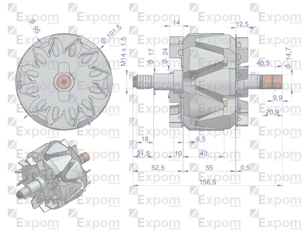 Wirnik alternatora 100211-6420ex nowy typ expom kwidzyn eu Wirnik alternatora 100211-6420ex nowy typ expom kwidzyn eu - obrazek 3