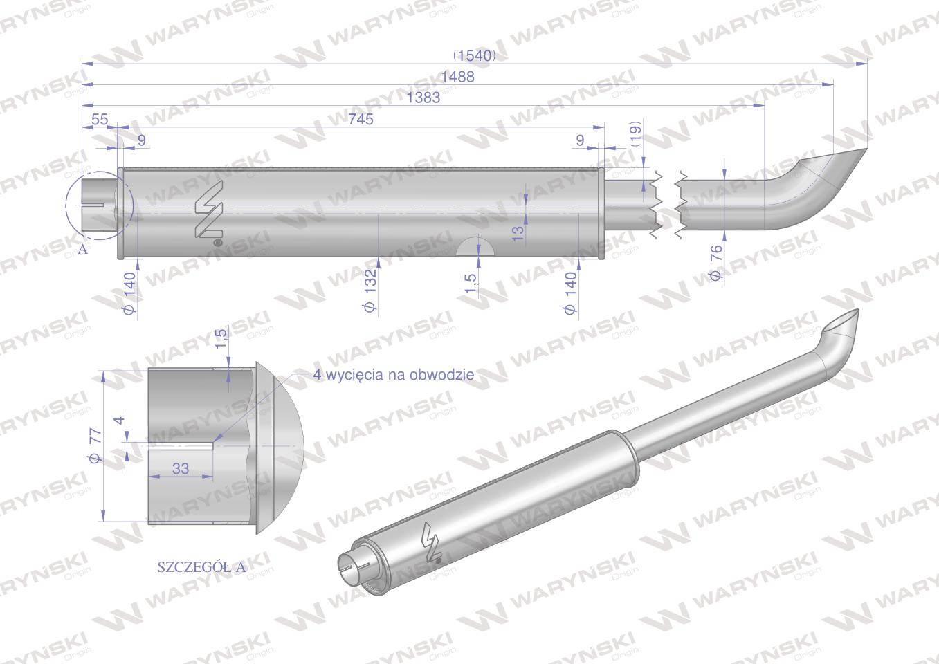 Tłumik rura renault 7700519115 7700641942 inox waryński Tłumik rura renault 7700519115 7700641942 inox waryński - obrazek 5