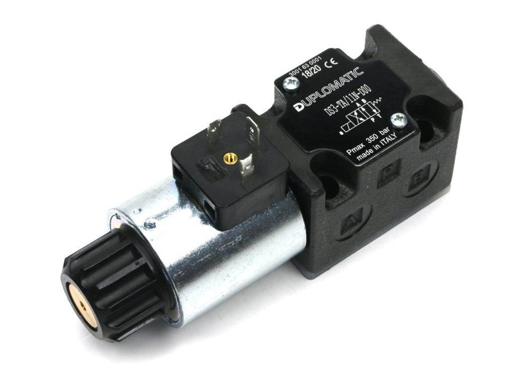 Rozdzielacz elektrozawór ds3-ta02/11n-d12 12v dc cewkax1 heavy 350bar 100l/min duplomatic