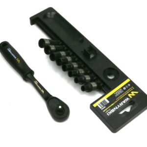 Zestaw l nasadek 3/8 6 7 8 9 10 11 12 13mm z grzechotką waryński