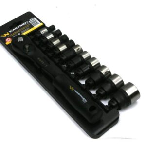 Zestaw l nasadek 1/2 z grzechotką 8 10 12 13 17 18 20 22 24 27mm 11 el waryński