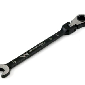 Klucz płasko-oczkowy 8mm z grzechotką 72 zęby i przegubem waryński