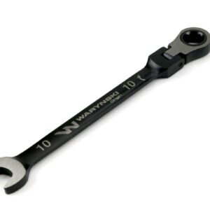 Klucz płasko-oczkowy 10mm z grzechotką 72 zęby i przegubem waryński
