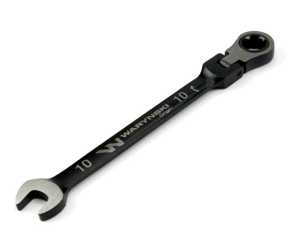Klucz płasko-oczkowy 10mm z grzechotką 72 zęby i przegubem waryński