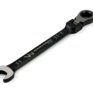 Klucz płasko-oczkowy 11mm z grzechotką 72 zęby i przegubem waryński