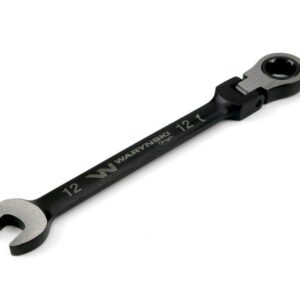 Klucz płasko-oczkowy 12mm z grzechotką 72 zęby i przegubem waryński