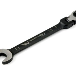 Klucz płasko-oczkowy 13mm z grzechotką 72 zęby i przegubem waryński