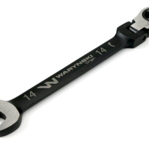 Klucz płasko-oczkowy 14mm z grzechotką 72 zęby i przegubem waryński