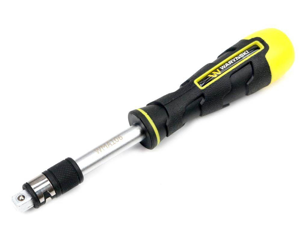 Uchwyt ręczny do końcówek wkrętakowych z końcówką do nasadek 1/4 waryński