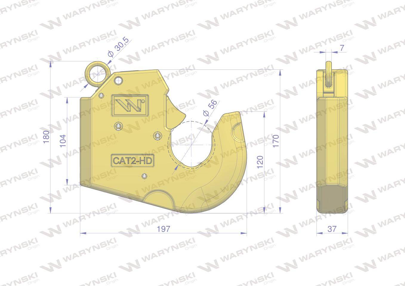 Hak szybkosprzęg końcówka do spawania cat-2hd waryński Hak szybkosprzęg końcówka do spawania cat-2hd waryński - obrazek 5