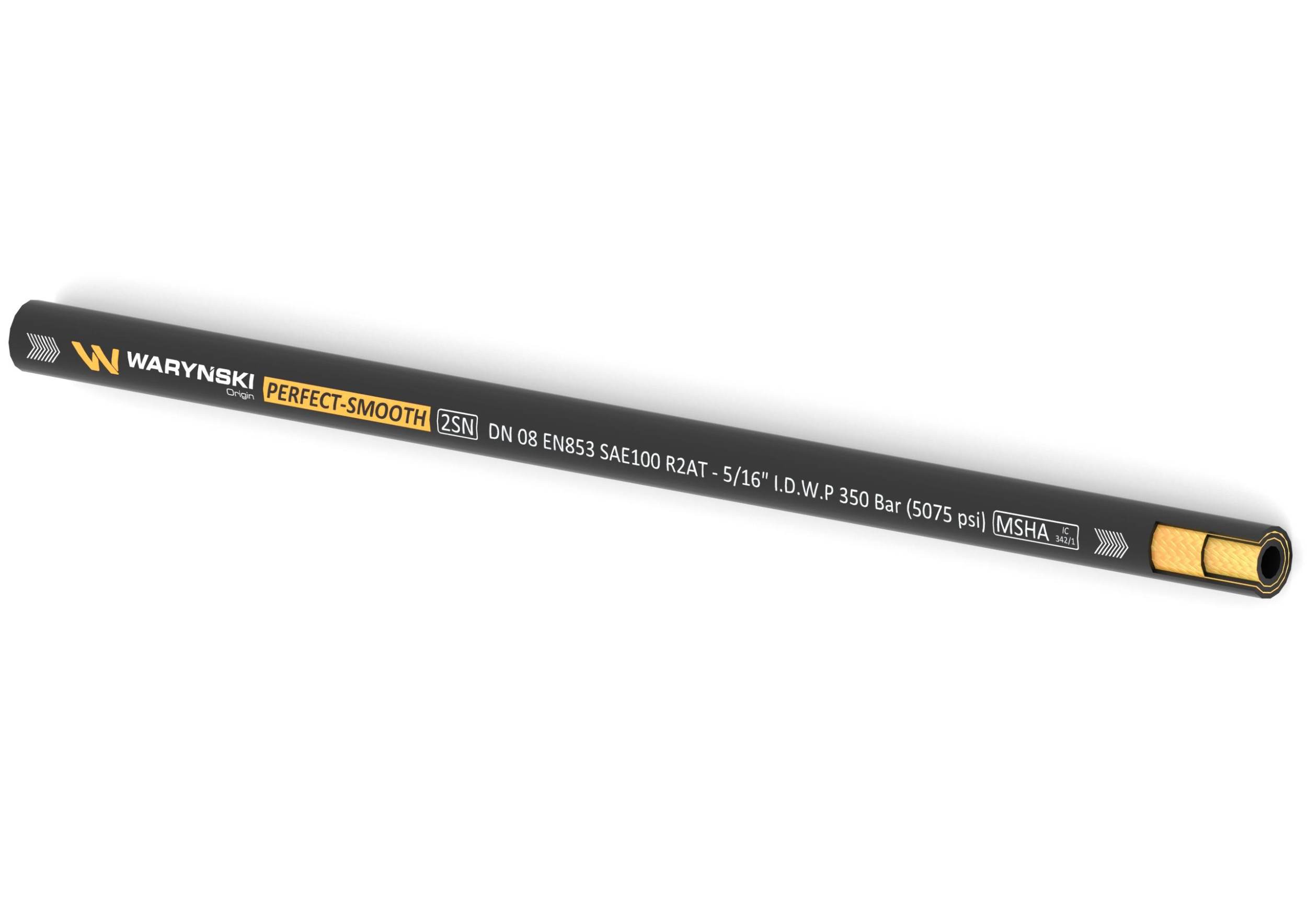Wąż hydrauliczny do zakuwania perfect-smooth 2sn dn08 2-oplotowy 350 bar waryński 25m Wąż hydrauliczny do zakuwania perfect-smooth 2sn dn08 2-oplotowy 350 bar waryński 25m - obrazek 2