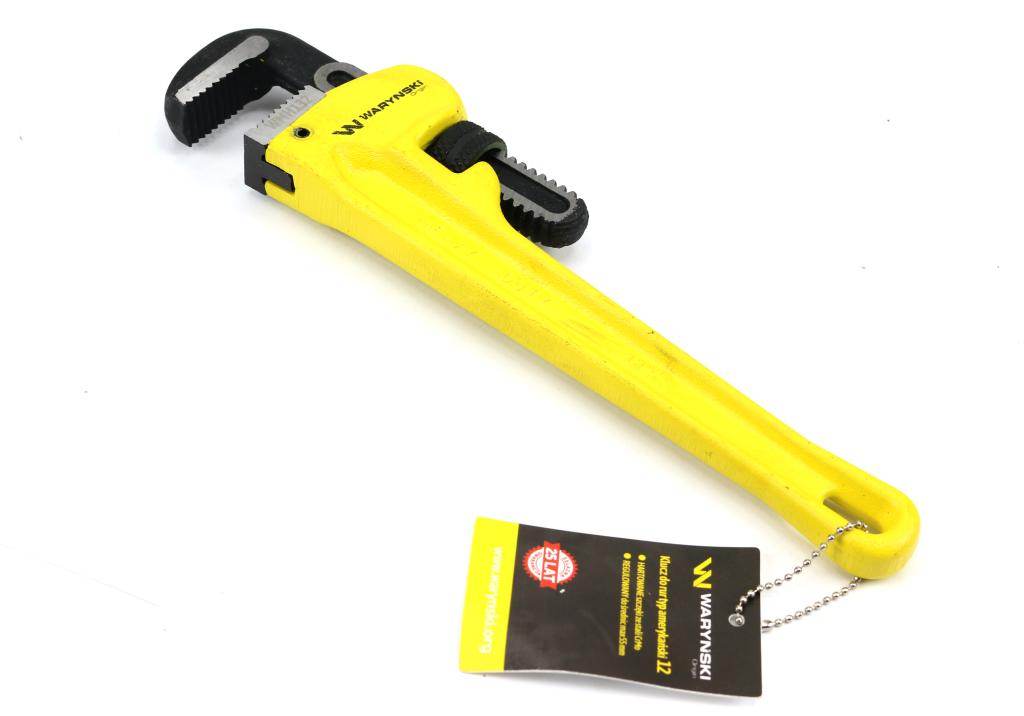 Klucz do rur typ amerykański 12" wzmocniony szczęki crmo max średnica 55mm waryński