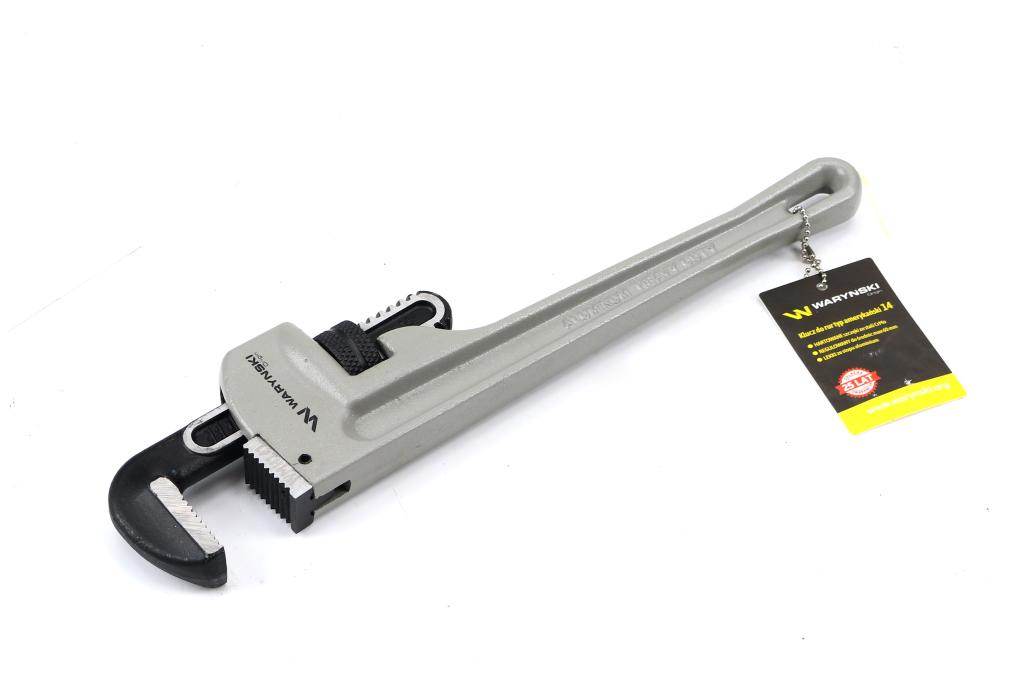 Klucz do rur typ amerykański 14" uchwyt aluminium wzmocniony szczęki crmo max średnica waryński Klucz do rur typ amerykański 14" uchwyt aluminium wzmocniony szczęki crmo max średnica waryński - obrazek 2