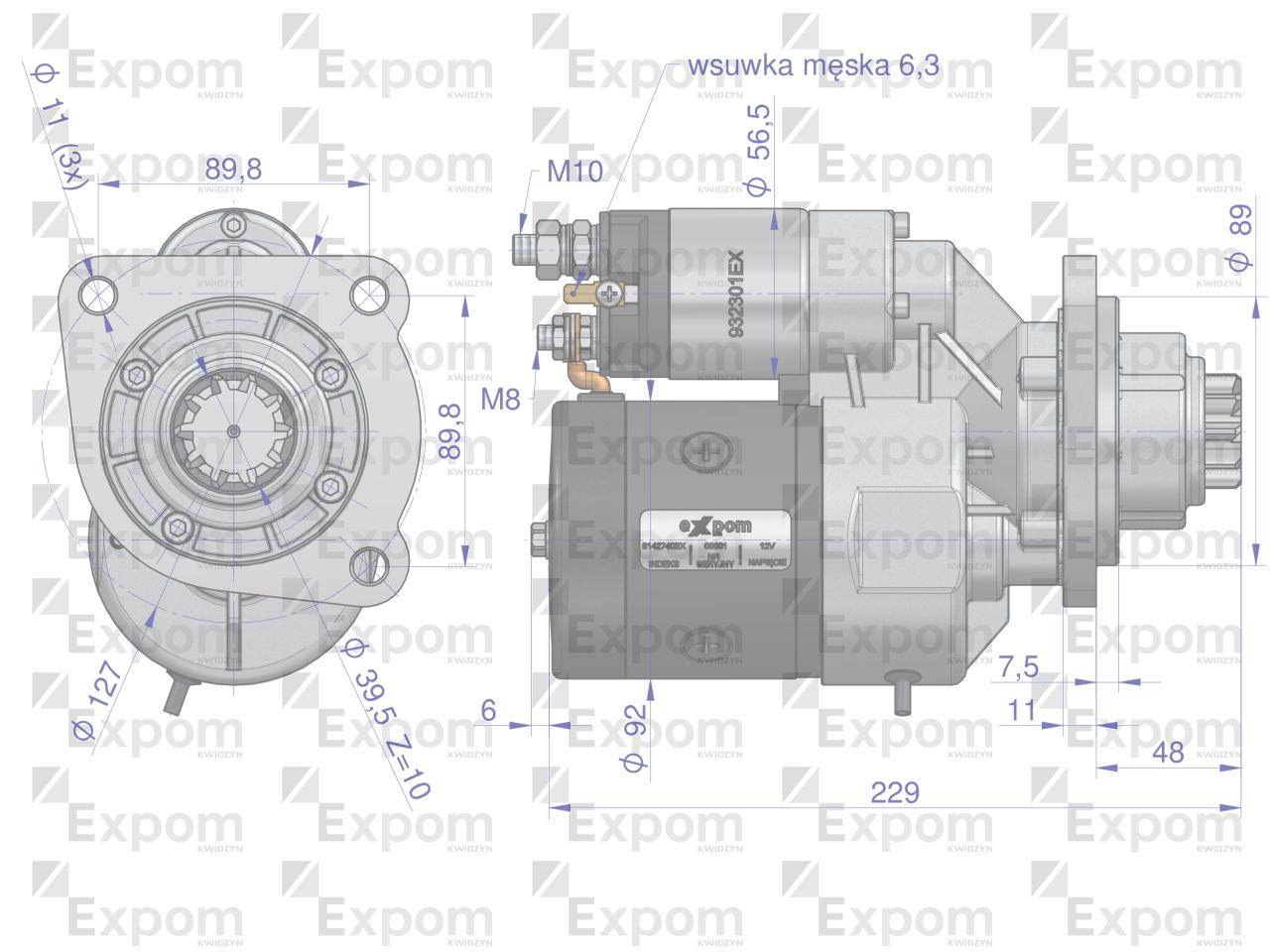 Rozrusznik z reduktorem typu magneton 9142740 john deere blue line expom kwidzyn Rozrusznik z reduktorem typu magneton 9142740 john deere blue line expom kwidzyn - obrazek 3