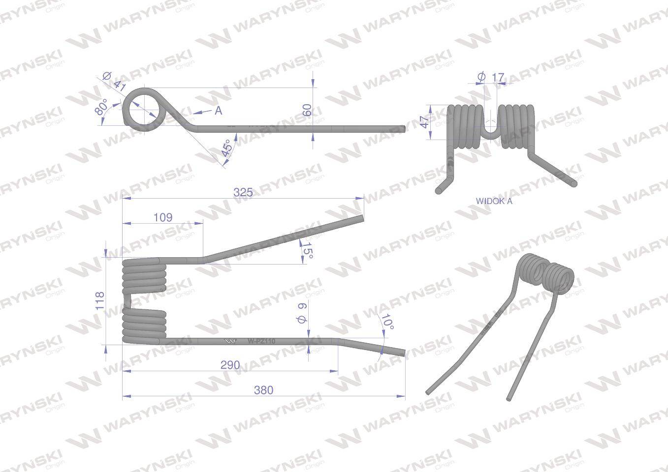 Palec przetrząsarko-zgrabiarki pz zweeger vicon mesko waryński pz-110 5275130030 Palec przetrząsarko-zgrabiarki pz zweeger vicon mesko waryński pz-110 5275130030 - obrazek 2