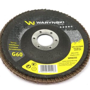 Tarcza do szlifierki 125mm lamelkowa z elektrokorundem gr60 10szt waryński