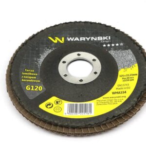 Tarcza do szlifierki 125mm lamelkowa z elektrokorundem gr120 10szt waryński
