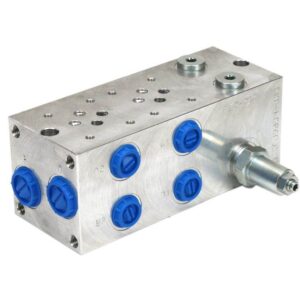 Płyta ng6 cetop3 2-sekcyjna z zaworem przelewowym 50-380 bar do elektrozaworów dl3 i ds3