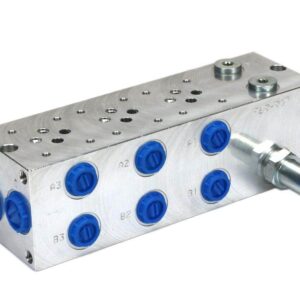 Płyta ng6 cetop3 3-sekcyjna z zaworem przelewowym 50-380 bar do elektrozaworów dl3 i ds3