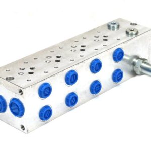 Płyta ng6 cetop3 4-sekcyjna z zaworem przelewowym 50-380 bar do elektrozaworów dl3 i ds3