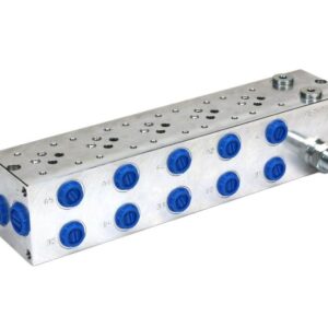 Płyta ng6 cetop3 5-sekcyjna z zaworem przelewowym 50-380 bar do elektrozaworów dl3 i ds3