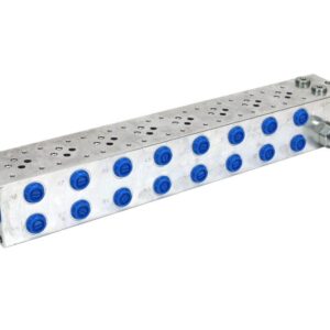 Płyta ng6 cetop3 8-sekcyjna z zaworem przelewowym 50-380 bar do elektrozaworów dl3 i ds3