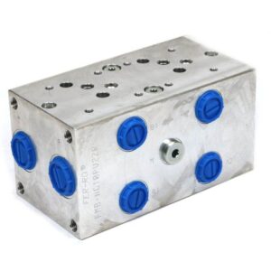 Płyta ng10 cetop 5- 2 sekcyjna z zaworem przelewowym 50-380 bar do elektrozaworów dl5