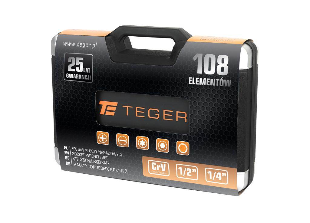 Zestaw kluczy nasadowych 108szt teger Zestaw kluczy nasadowych 108szt teger - obrazek 2