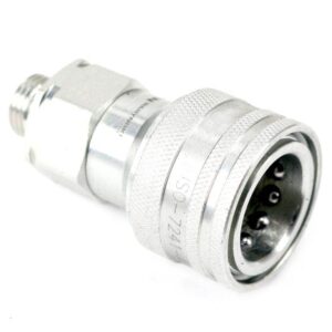 Szybkozłącze hydrauliczne gniazdo m14x1.5 gwint zewnętrzny euro iso 7241-a z eliminatorem ciśnienia waryński