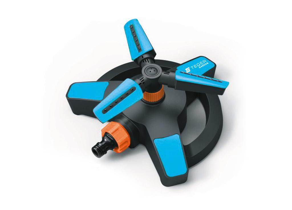 Zraszacz ogrodowy obrotowy 3-ramienny teger