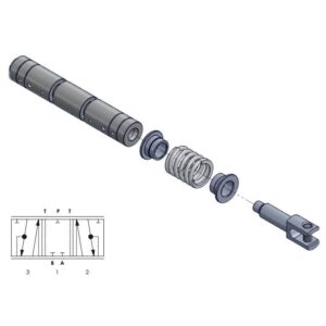 Suwak rozdzielacza spv120 40 l/min centralnie odcięty closed center