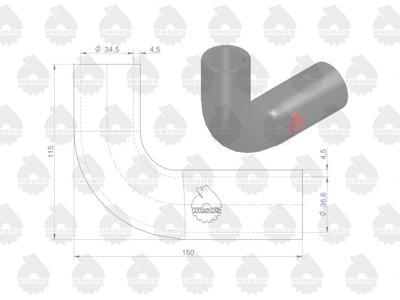 Zestaw komplet przewodów chłodnicy c-360 oryginał ursus Zestaw komplet przewodów chłodnicy c-360 oryginał ursus - obrazek 3