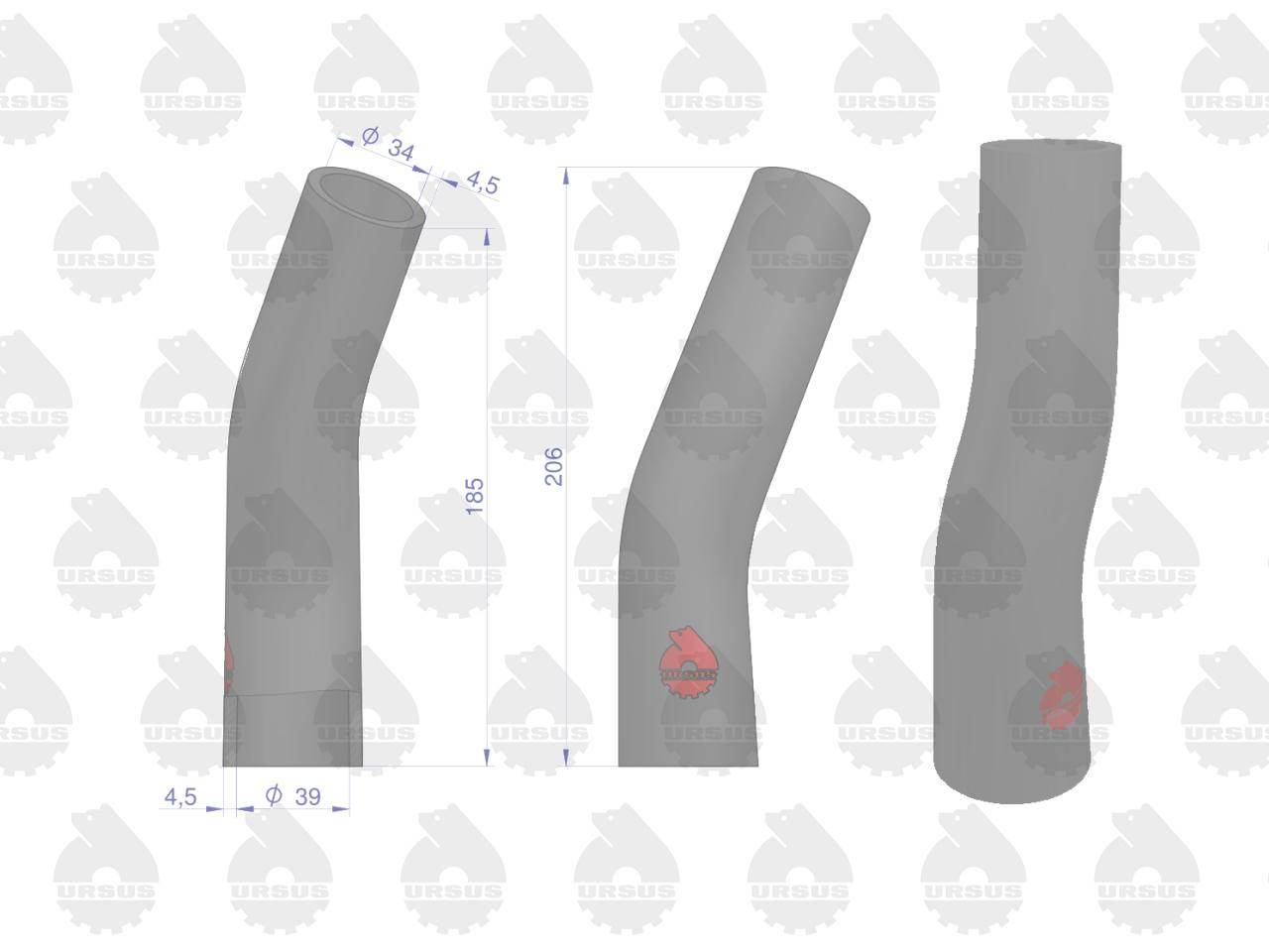Zestaw komplet przewodów chłodnicy c-360 3p oryginał ursus Zestaw komplet przewodów chłodnicy c-360 3p oryginał ursus - obrazek 5