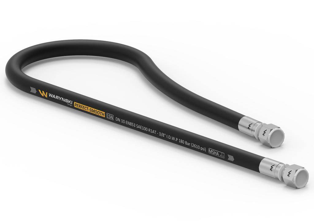 Przewód hydrauliczny gładki z uszczelnieniem gwint m18x1.5 proste l-1000mm dn10-1sn aa-10-1000 p11p11 18mpa waryński