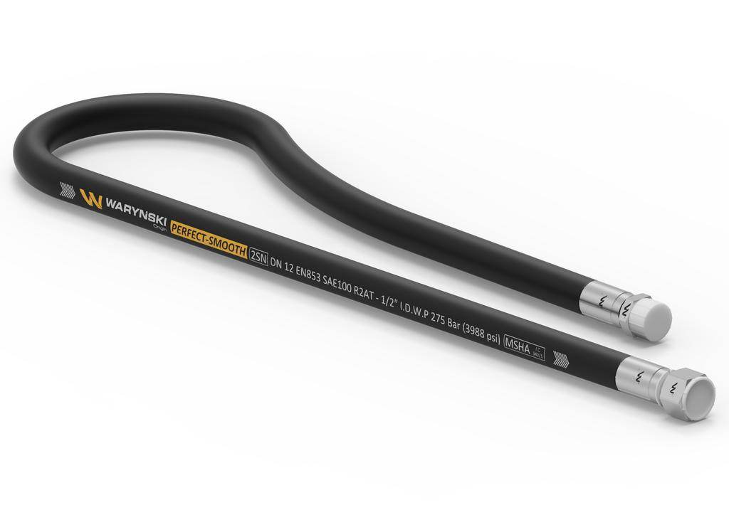 Przewód hydrauliczny gładki z uszczelnieniem 275 bar gwint m22x1.5 proste l-630mm dn12-2sn ab-13-630 p11p21 27.5mpa waryński