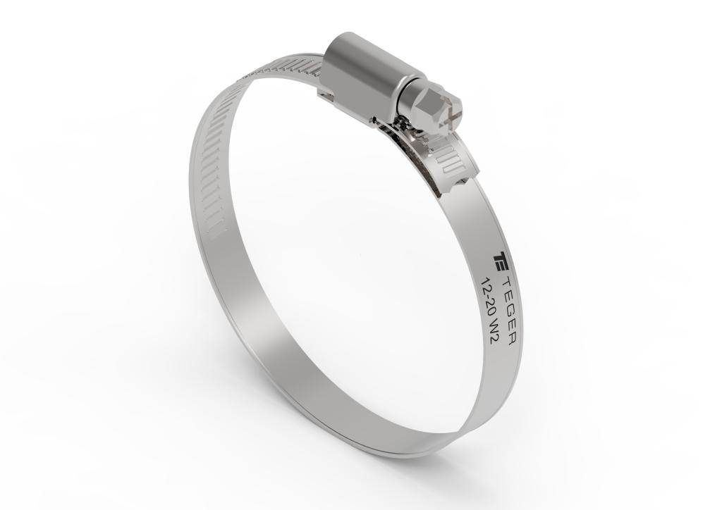 Opaska zaciskowa 12-20 ślimakowa obejma w2 stal nierdzewna szerkość 9mm teger 50szt