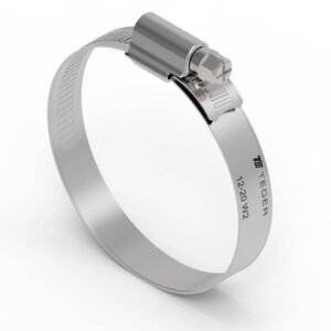 Opaska zaciskowa wzmocniona 12-20 ślimakowa obejma w2 stal nierdzewna szerkość 12mm teger 50szt