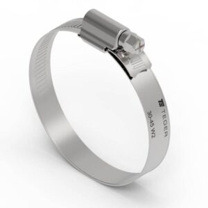 Opaska zaciskowa wzmocniona 30-45 ślimakowa obejma w2 stal nierdzewna szerkość 12mm teger 50szt