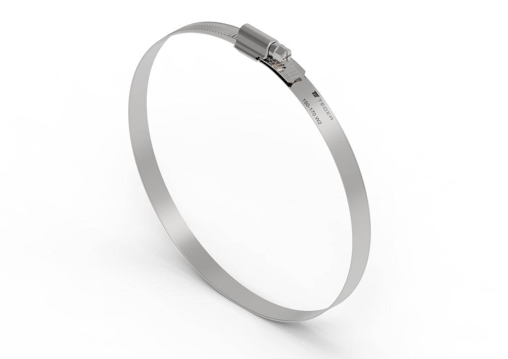 Opaska zaciskowa wzmocniona 150-170 ślimakowa obejma w2 stal nierdzewna szerkość 12mm teger 10szt