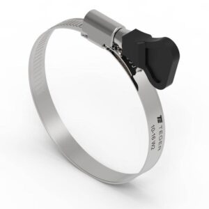 Opaska zaciskowa z pokrętłem 10-16 ślimakowa obejma w2 stal nierdzewna szerkość 9mm teger 50szt