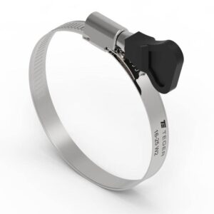 Opaska zaciskowa z pokrętłem 16-25 ślimakowa obejma w2 stal nierdzewna szerkość 9mm teger 50szt