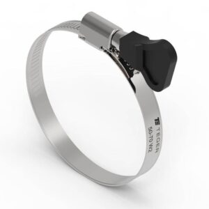 Opaska zaciskowa z pokrętłem 50-70 ślimakowa obejma w2 stal nierdzewna szerkość 9mm teger 25szt