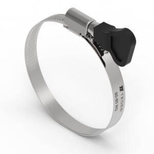 Opaska zaciskowa z pokrętłem 60-80 ślimakowa obejma w2 stal nierdzewna szerkość 9mm teger 25szt