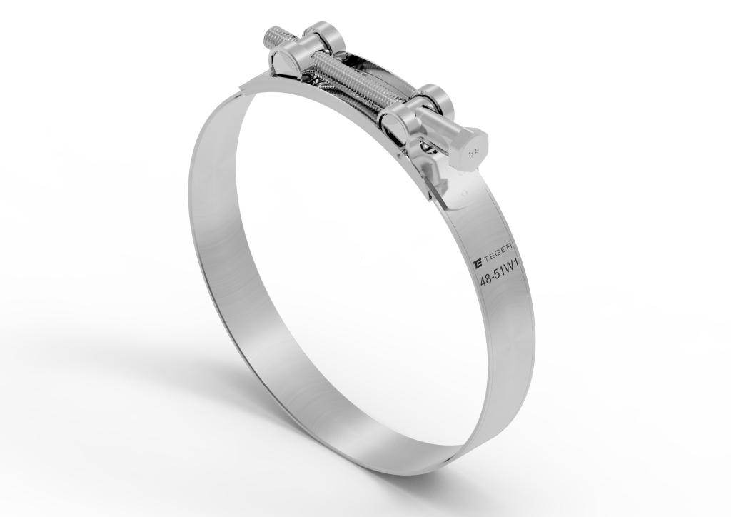 Opaska zaciskowa gbs 48-51 obejma w1 stal ocynkowana szerkość 22mm teger 10szt