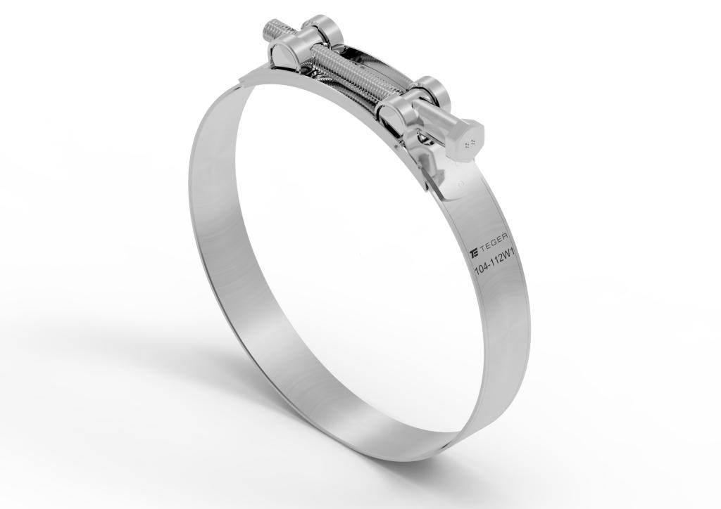 Opaska zaciskowa gbs 104-112 obejma w1 stal ocynkowana szerkość 24mm teger 5szt